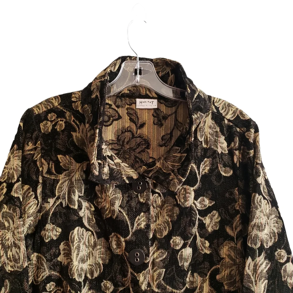 Vintage HabitaT clothes to live in Tapestry Woven Jacquard Coat/Long Blazer - Picture 10 of 16